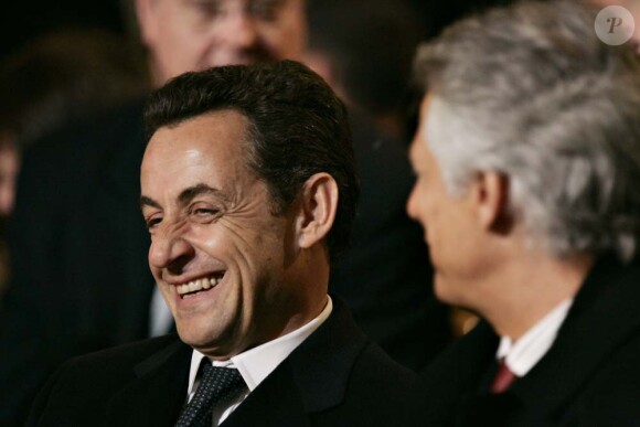 Nicolas Sarkozy et Dominique de Villepin à Paris, le 18 janvier 2007.