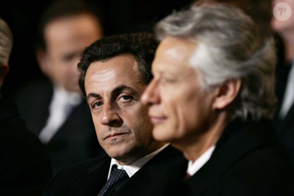 Nicolas Sarkozy et Dominique de Villepin à Paris, le 18 janvier 2007.