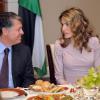 Letizia d'Espagne et le roi Abdullah II lors de leur rencontre en Jordanie le 13 avril 2011