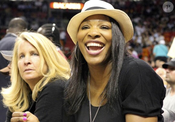 Serena Williams le 10 avril 2011 à l'American Airlines Arena du Miami Heat, lors de la réception des Boston Celtics.