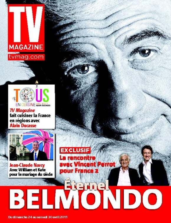 La couverture de TV Magazine avec Jean-Paul Belmondo