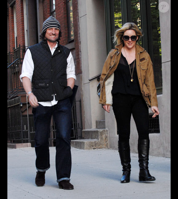 Jane Krakowski et son fiancé Robert Godley à New-York en avril 2010