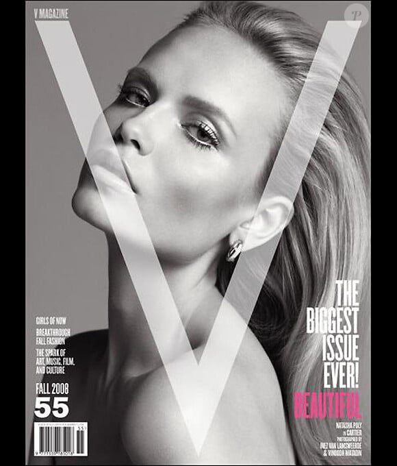Natasha Poly en couverture de V magazine