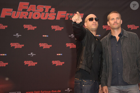 Vin Diesel et Paul Walker lors de l'avant-première à Cologne en Allemagne de Fast & Furious 5 le 27 avril 2011