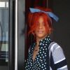 Rihanna avec un gros noeud sur la tête, vient de déjeuner chez Mr Chow à West Hollywood, le 27 avril 2011
