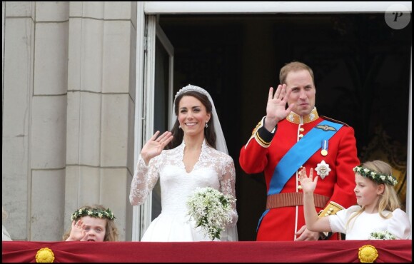 Kate et William, le jour de leur mariage à Londres le 29 avril 2011.