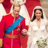 Kate et William, le jour de leur mariage à Londres le 29 avril 2011.
