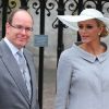 Albert et Charlene au mariage de Kate et William, à Londres, le 29 avril 2011.