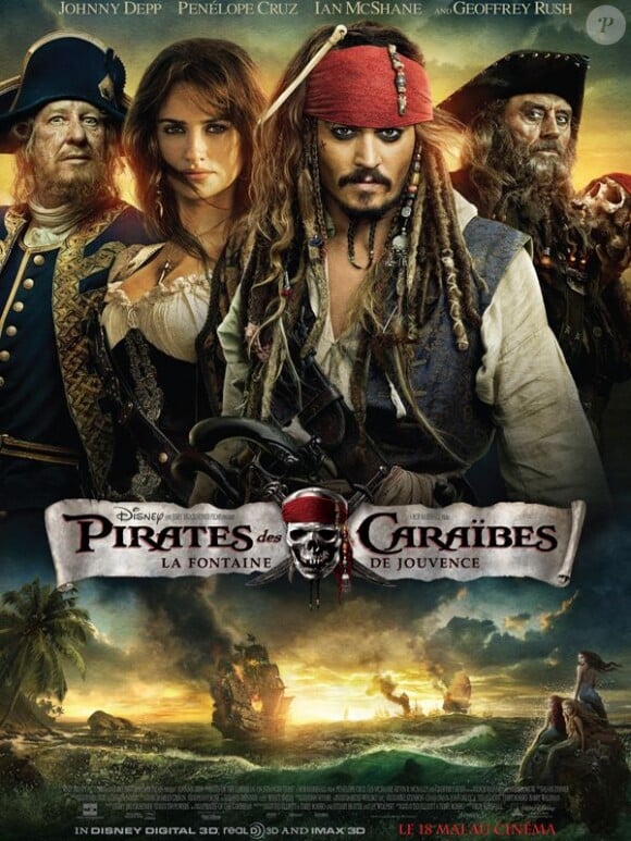 L'affiche du film Pirates des Caraïbes 4 - La Fontaine de jouvence