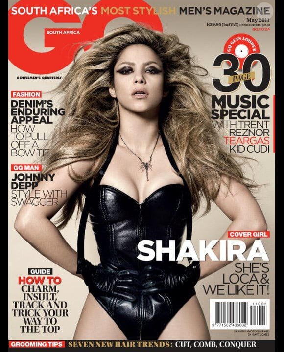 Shakira met encore une fois le feu à l'Afrique du Sud en posant pour la couverture du GQ.