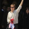 Paul McCartney est arrivé au Lima au Pérou pour y donner un concert, le 8 mai 2011.