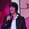 Florian Giustiniani chante sur le plateau de X Factor le 3 mai 2011 sur M6