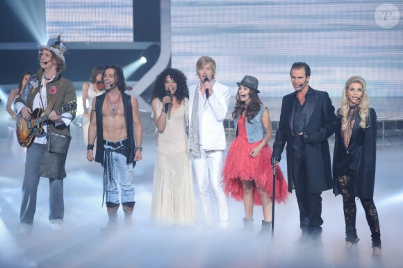 La troupe d'Adam et Eve lors du prime du 10 mai 2011 de X Factor sur M6