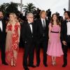 Michael Sheen, Rachel McAdams, Woody Allen, Owen Wilson, Léa Seydoux et Adrien Brody, lors de la cérémonie d'ouverture du 64ème Festival de Cannes, le 11 mai 2011.