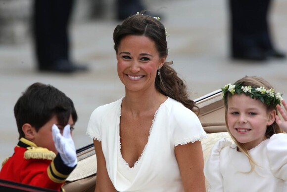 Pippa Middleton lors du mariage de sa soeur Kate avec le prince William, à Londres, le 29 avril 2011.