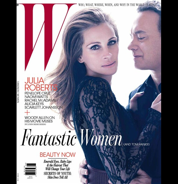 Julia Roberts pose en Une du magazine W avec Tom Hanks.