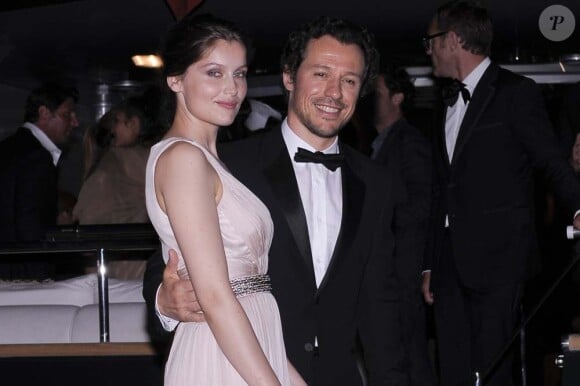 Stefano Accorsi et Laetitia Casta à la soirée Roberto Cavalli, à Cannes, le 18 mai 2011.