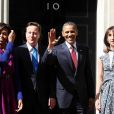 Barack et Michelle Obama et le couple Cameron, à Londres, le 24 mai 2011.