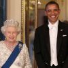 Photo officielle de Barack Obama et Elizabeth II au dîner de gala à Buckingham Palace, à Londres, le 24 mai 2011.