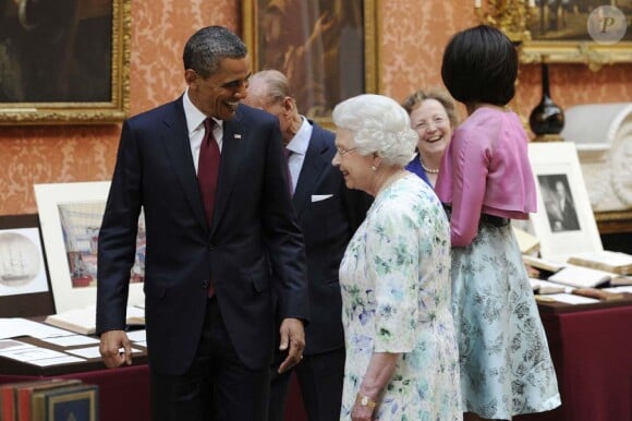 Barack et Michelle Obama à Buckingham Palace, à Londres, le 24 mai 2011.