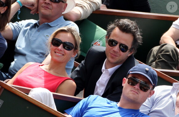 Anne-Sophie Lapix assiste à un match de Roland-Garros à Paris, le samedi 28 mai 2011.