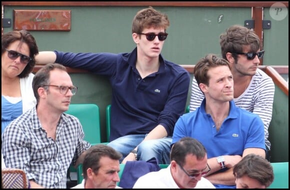 Jean-Baptiste Maunier et Louis-Marie de Castelbajac lors de la neuvième journée des internationaux de tennis de Roland Garros 2011 le 30 mai 2011