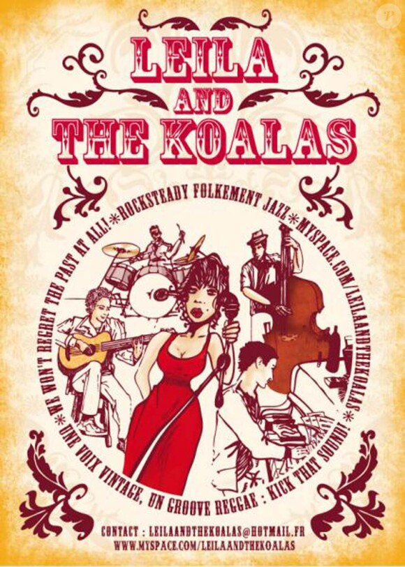 Leïla and the Koalas, affiche du groupe, 2011.