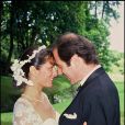 Michel Delpech et Geneviève le jour de leur mariage, le 24 juillet 1985.