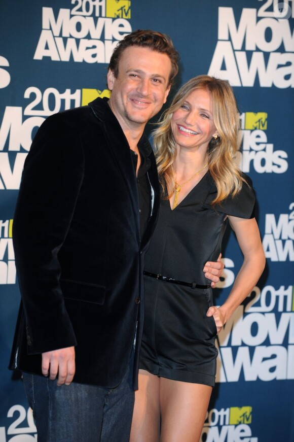 Cameron Diaz et Jason Segel le 5 juin 2011 à Los Angeles lors de la soirée des MTV Movie Awards