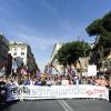 400 000 personnes environ étaient réunies, samedi 11 juin 2011 à Rome, pour l'Europride, afin de revendiquer les droits de la communauté homosexuelle.