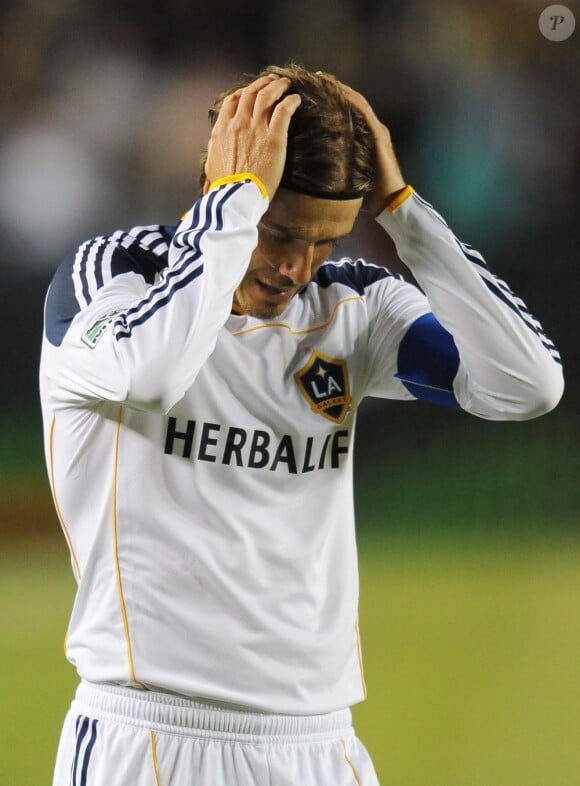 David Beckham, dépité durant le match L.A. Galaxy-Toronto FC le 11 juin 2011 à Los Angeles
