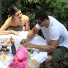 Kim Kardashian et son fiancé Kries Humphries à Miami le 13 mai 2011