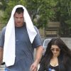Kim Kardashian et son fiancé Kries Humphries à Los Angeles le 13 juin 2011