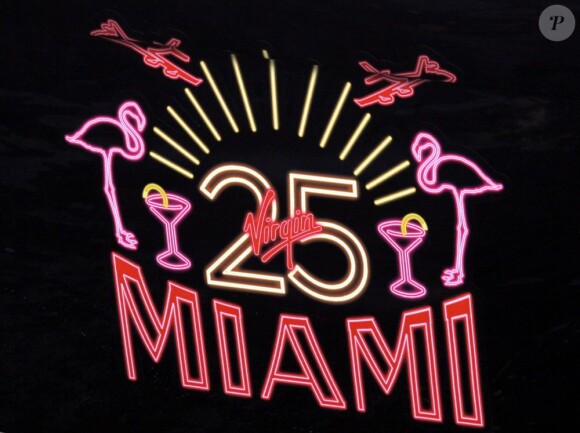 Les 25 ans de la ligne Miami/Londres de Virgin Atlantic Airways, à Miami, le 16 juin 2011.