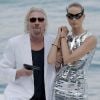 Karolina Kurkova et Richard Branson à l'Hôtel Mondrian, à l'occasion des 25 ans de la ligne Miami/Londres de Virgin Atlantic Airways, à Miami, le 16 juin 2011.