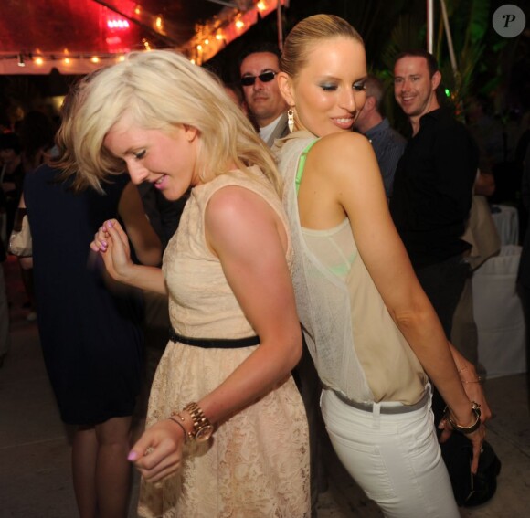Karolina Kurkova et Ellie Goulding au Raleigh, à l'occasion des  25 ans de la ligne Miami/Londres de Virgin Atlantic Airways, à Miami,  le 16 juin 2011.