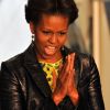 Michelle Obama a profité d'une rencontre avec les jeunes au Cap pour évoquer les problèmes sociaux et de santé.  Le 23 juin 2011