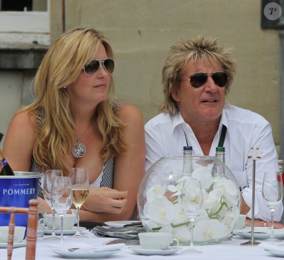 Rod Stewart et son épouse Penny Lancaster à la 6e édition de Salon Privé le 6 juin à Syon Park à Londres 