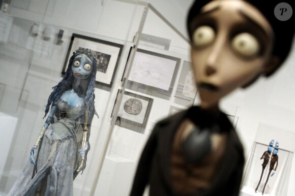 Une visite de l'exposition consacrée à l'univers de Tim Burton, au LACMA de Los Angeles, en juin 2011.