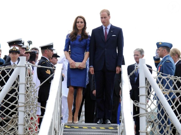 Le prince William et son épouse Catherine arrivent à Québec, le 3 juillet 2011.