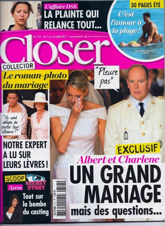 La couverture de Closer en kiosque ce jeudi 7 juillet