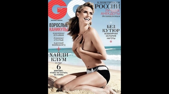 Heidi Klum en couverture du magazine GQ Russe