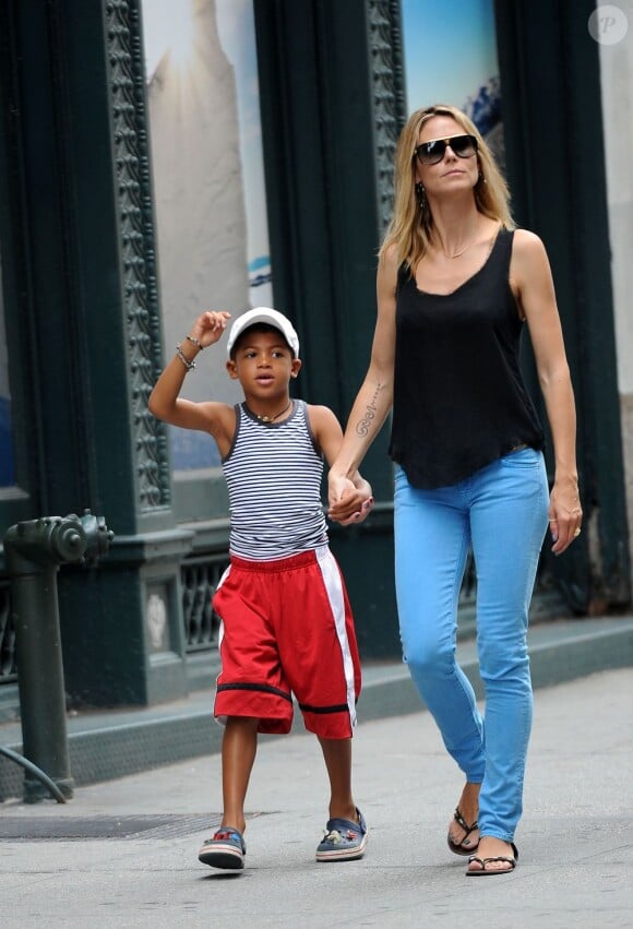 Heidi Klum et ses enfants continuent de profiter des joies qu'offre la ville de New York. Le 7 juillet 2011