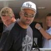 Tony Parker, de passage à Saint-Tropez avec ses amis, dont DJ Cut Killer. Le 8 juillet 2011