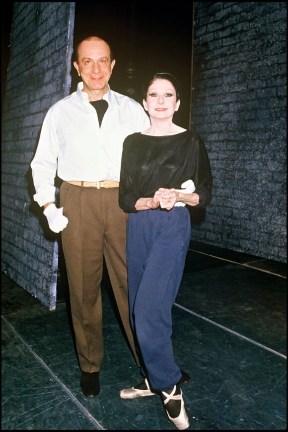 Roland Petit et son épouse Zizi Jeanmaire en 1985.