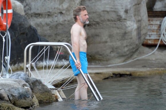 Christoph Waltz se baigne à Ischia le 10 juillet 2011