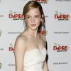 Emma Watson ne quitte plus ses petites robes qui mettent en valeur sa silhouette. Londres, 9 mars 2008