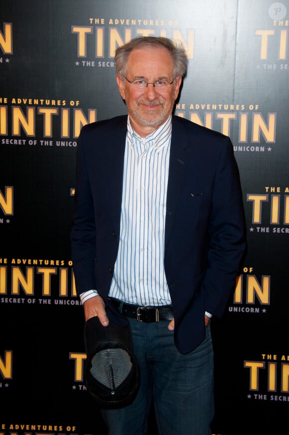 Steven Spielberg lors du photocall du film Les Aventures de Tintin et le Secret de la Licorne à Paris au Royal Monceau le 19 juillet 2011