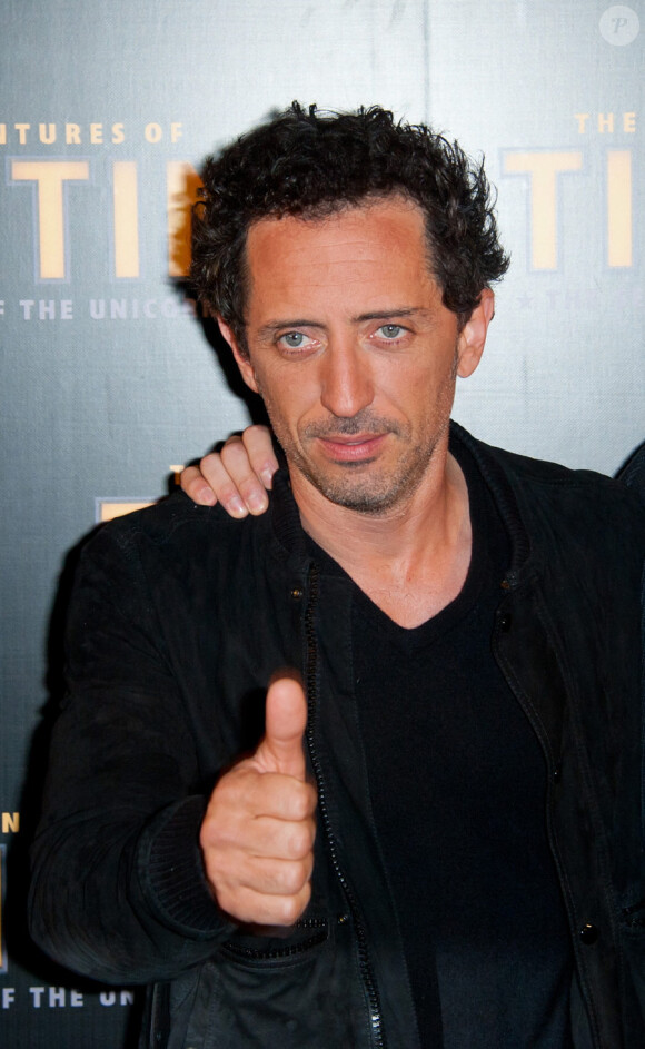 Gad Elmaleh lors du photocall du film Les Aventures de Tintin et le Secret de la Licorne à Paris au Royal Monceau le 19 juillet 2011
