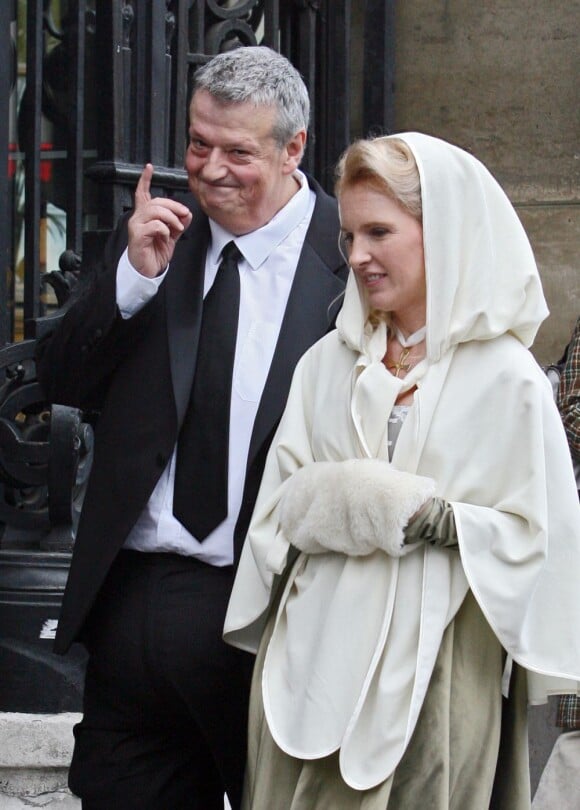 Guy Carlier et son épouse Joséphne le jour de leur mariage, en novembre 2006.